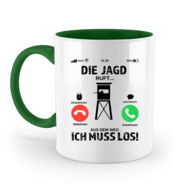 Die Jagd ruft aus dem Weg ich muss los! // - Zweifarbige Tasse-30