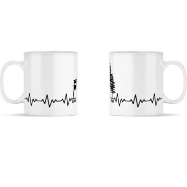 Born2Hunt // Herzschlag // - Panorama Tasse Weiß-3