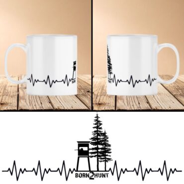 Born2Hunt // Herzschlag // Panorama Tasse