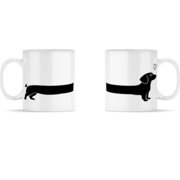 Sausage Dog Dackel // - Panorama Tasse Weiß-3