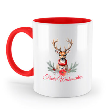 Frohe Weihnachten // - Zweifarbige Tasse-5761