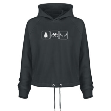 Jägerin aus Leidenschaft // Bio Damen Hoodie (Boxcut) - Damen Organic Hoodie mit Kordelzugbündchen ST/ST-7147